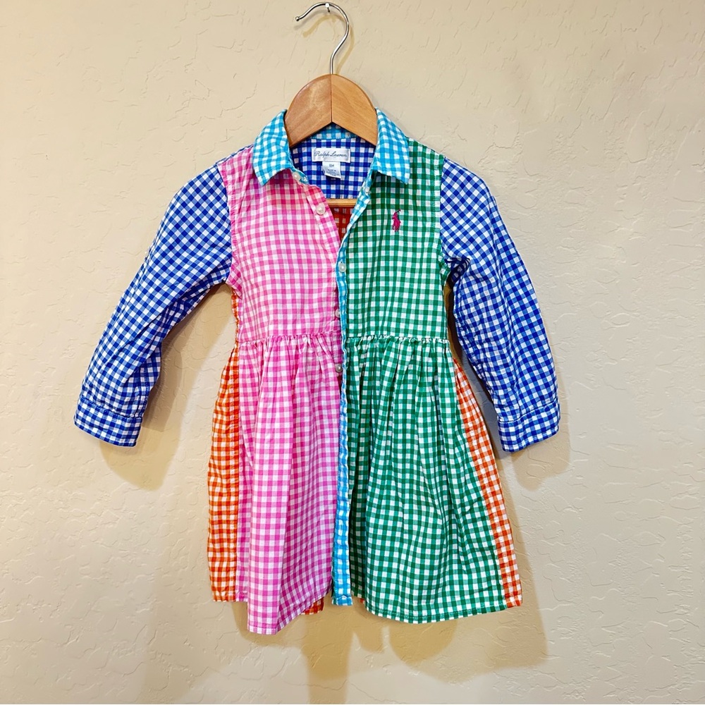 Ralph Lauren gingham color block dress